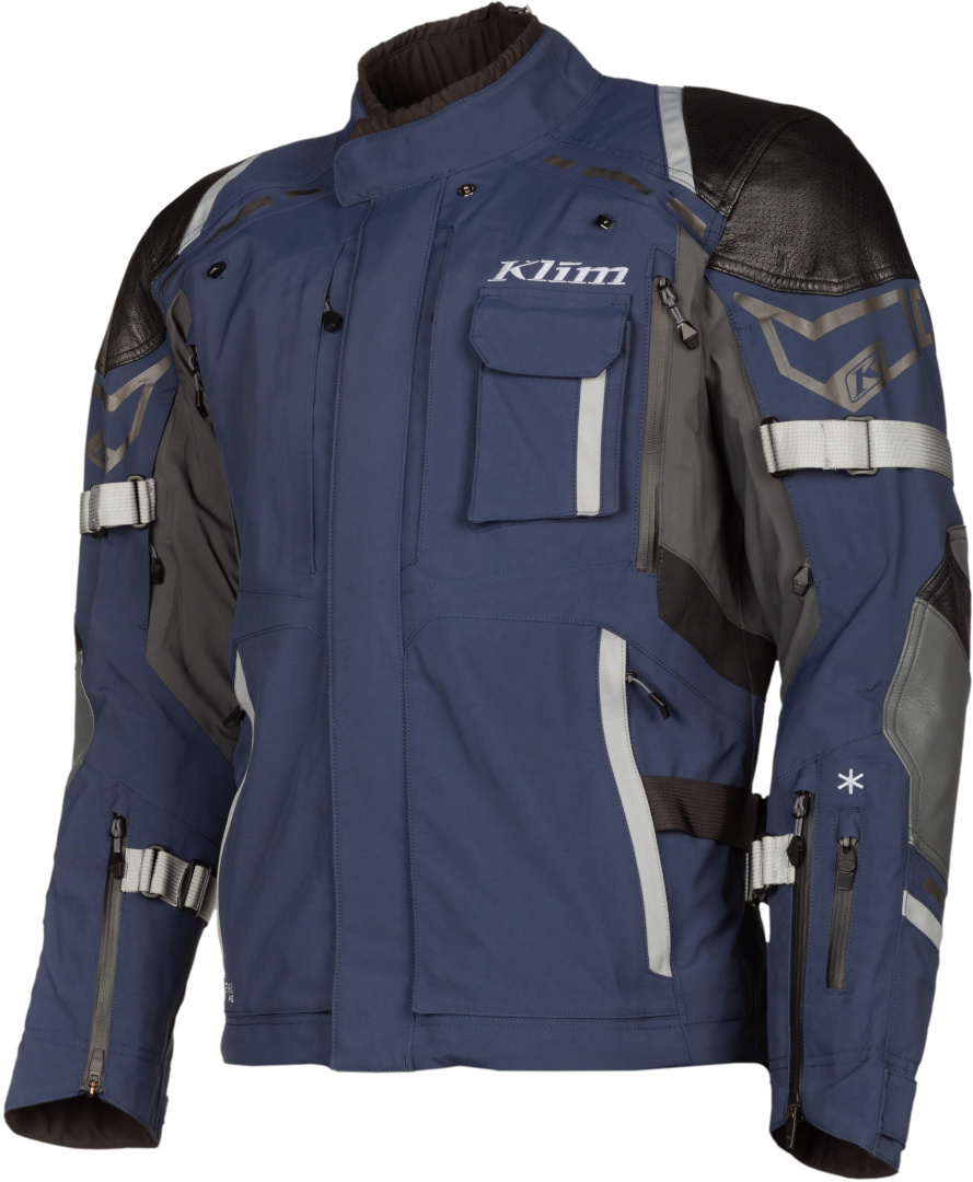 Klim Kodiak Motorcycle Textile Jacket blue/grey 29 Figure 1