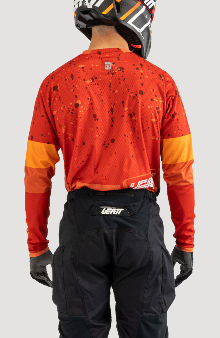 Leatt 4.5 Enduro Patch 2025 Motocross tröja svart/orange XL Figur 4