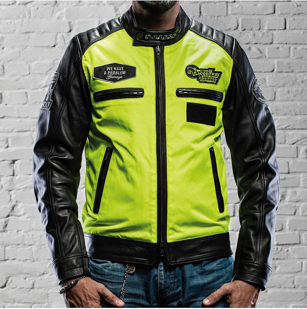 HolyFreedom Zero Vision Motorcycle Leather Jacket L Figure 4