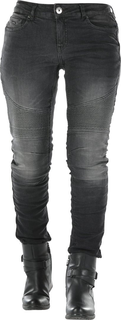 Overlap Imola Damer motorcykel jeans Sort vask 29 Figur 3