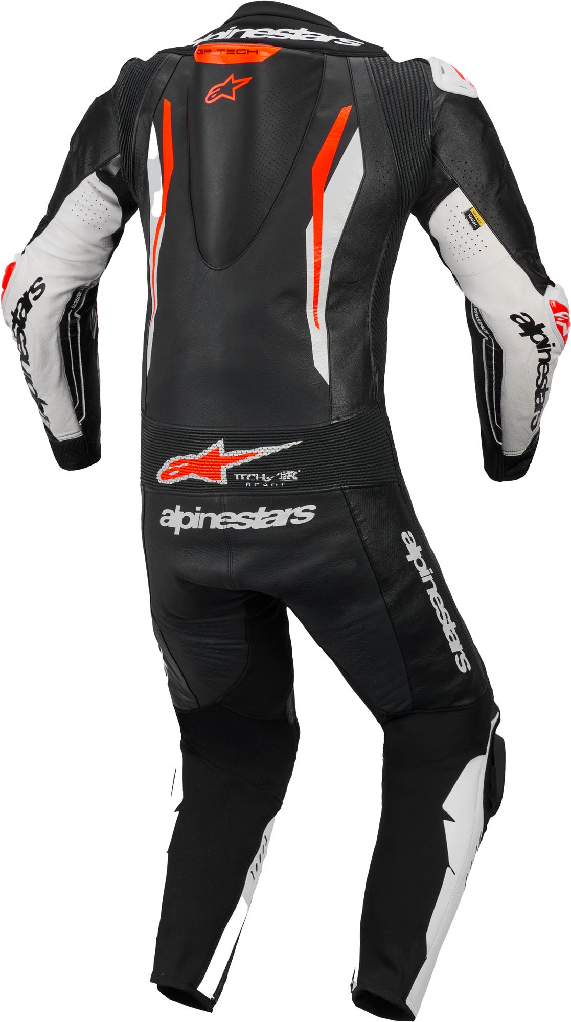 Alpinestars GP Tech V5 Combinaison de moto en cuir 1 pièce perforée Noir/Blanc/Rouge néon 50 Figure 2