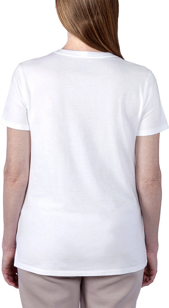Carhartt Relaxed Fit Lightweight Multi Color Logo Graphic Dames T-Shirt Wit L Figuur 4