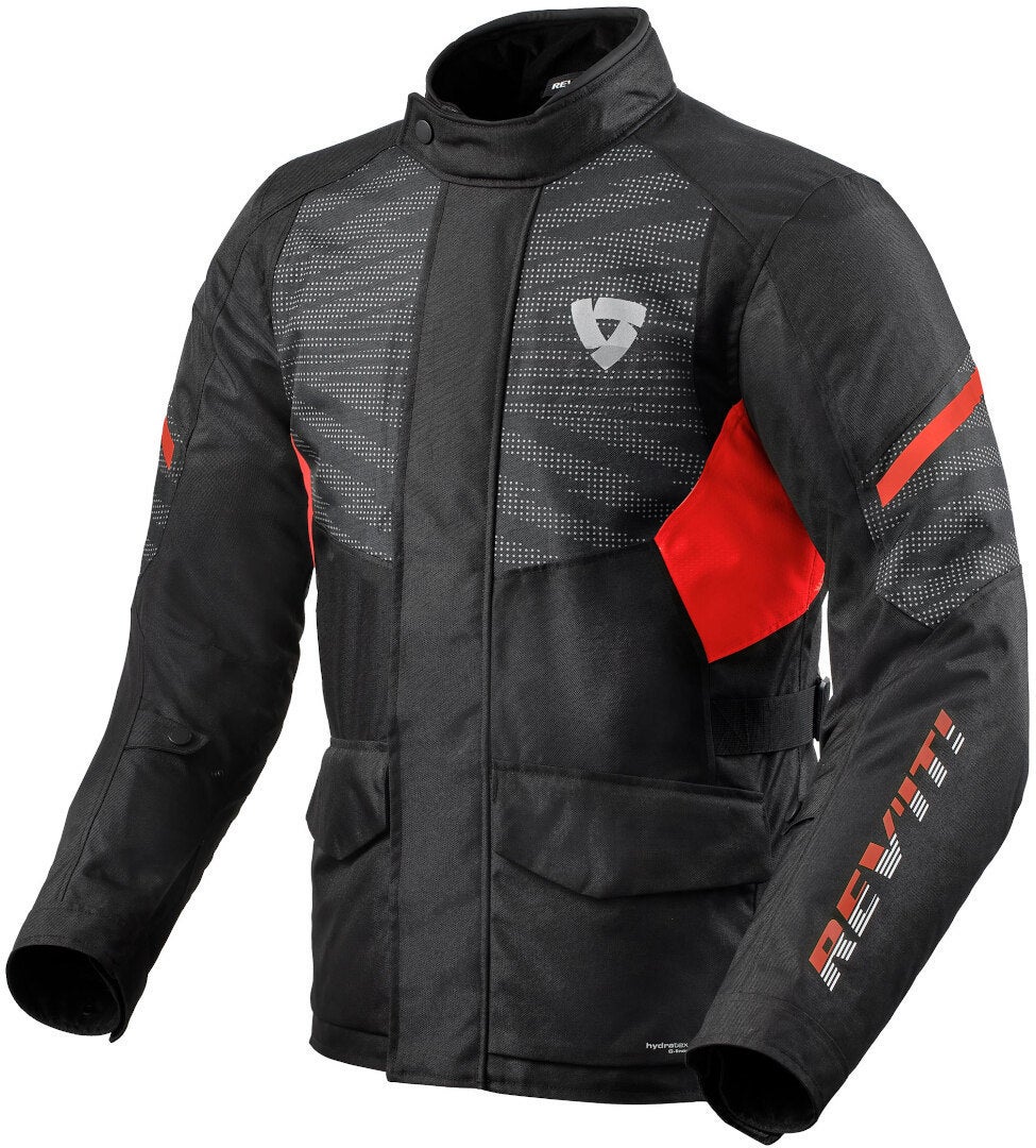 Revit Duke H2O Motorrad Textiljacke schwarz/rot M Abbildung 1