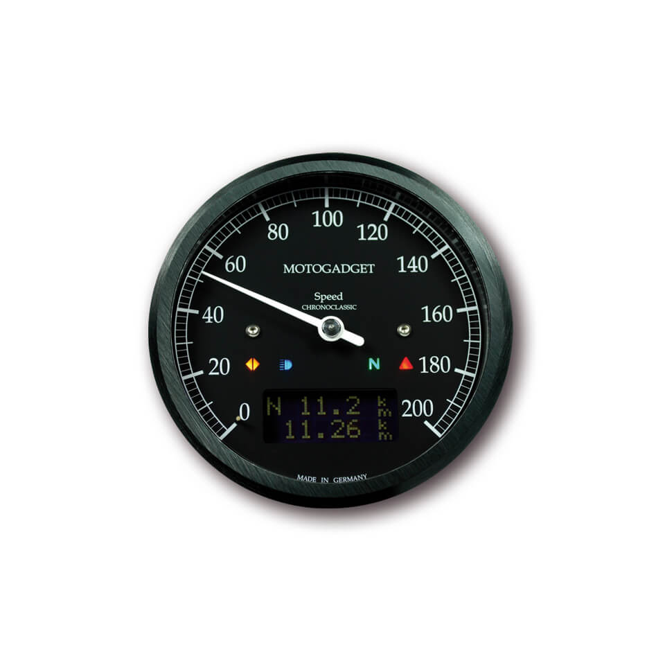 motogadget velocímetro cronoclássico speedo Dark Edition Artigo principal Figura 1