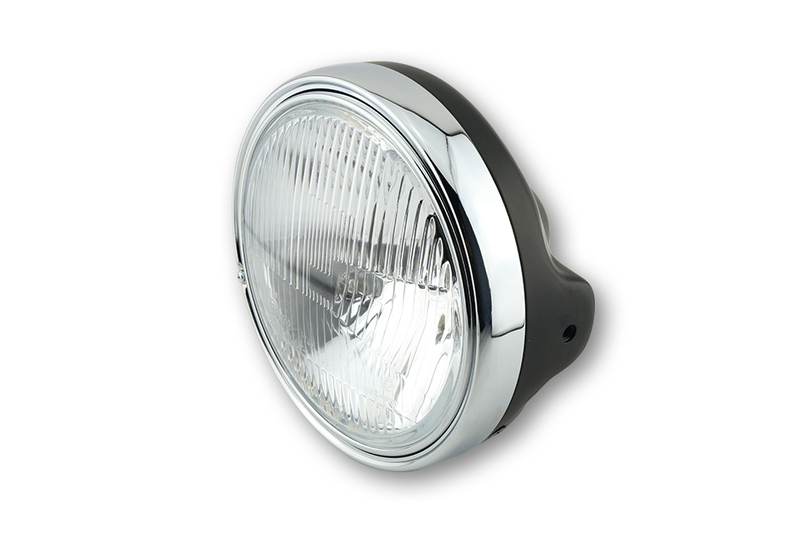 HIGHSIDER smart 7 tums LTD strålkastare H4 svart H4 insats med präglat glas, E-godkänd (1st) Figur 2