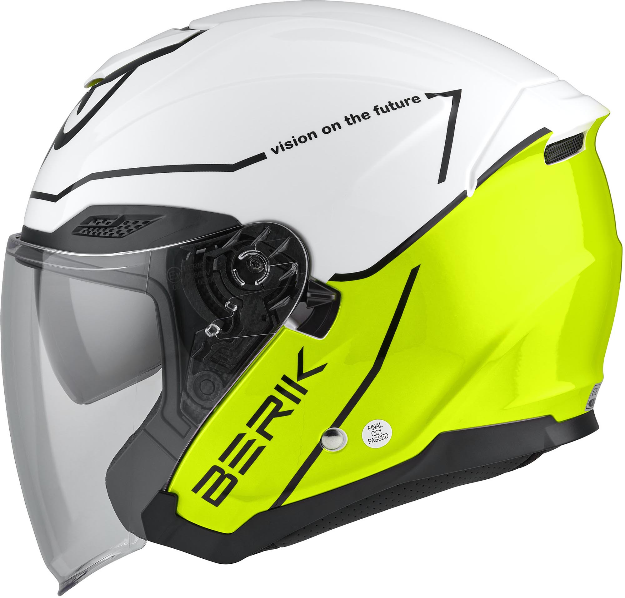 Berik OF669 Casco Vidos Jet bianco/giallo/nero S Figura 2