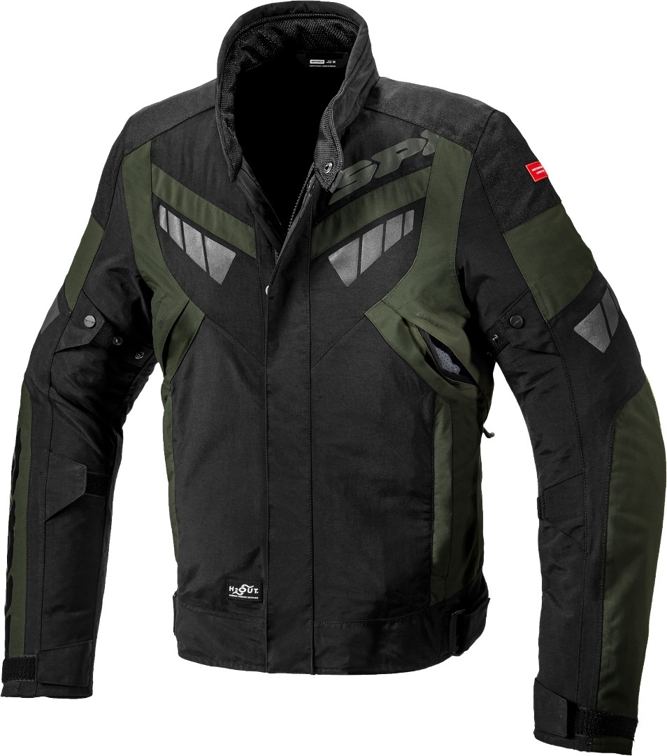 Spidi H2Out Freerider Motorcycle Textile Jackets black/olive M Figure 1