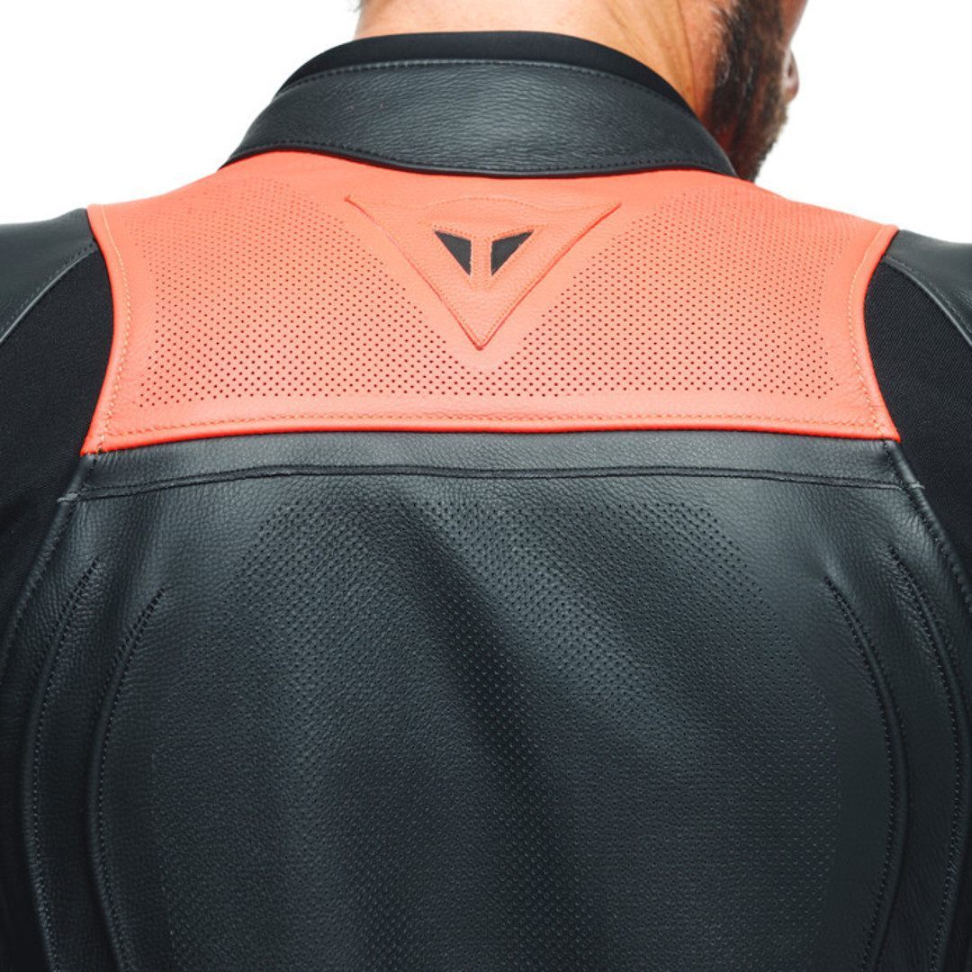 Dainese Racing 4 Perforierte Motorrad Lederjacke schwarz/rot 58 Abbildung 4