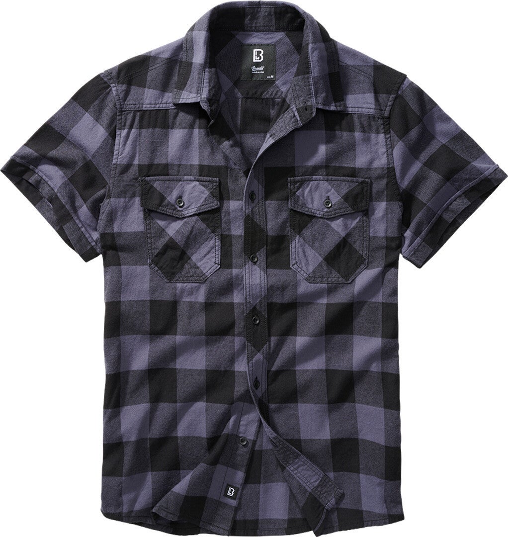 Brandit Checkshirt Kurzarmhemd schwarz/grau 5XL Abbildung 1