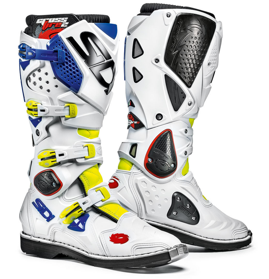 Sidi Crossfire 2 Bottes Motocross jaune/blanc/bleu 43 Figure 1