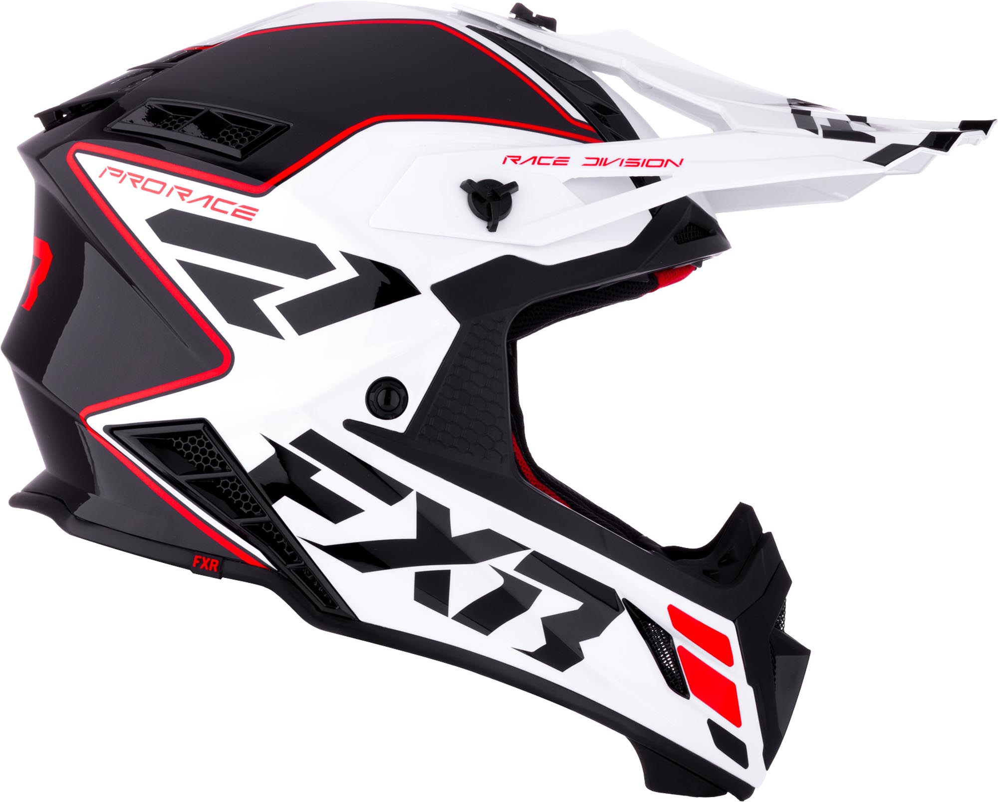 FXR Helium Logo Carbon Casque de motocross Rouge/Blanc/Noir S Figure 3