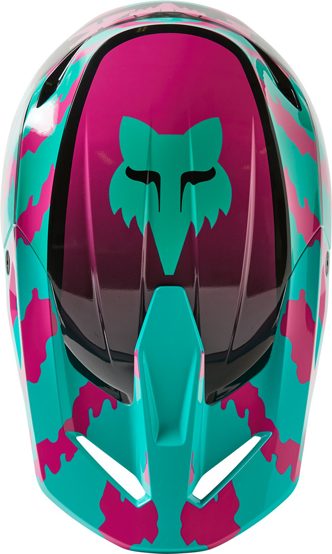 FOX V1 Nuklr Casco Motocross turchese M (57/58) Figura 3