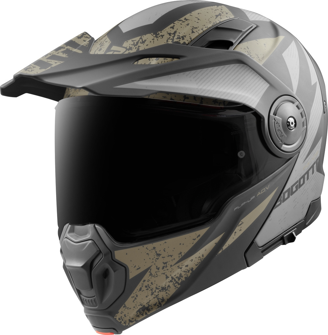 Bogotto FG-102 Safari Cască Enduro din fibră de sticlă Negru mat/gri/maro M Figura 3