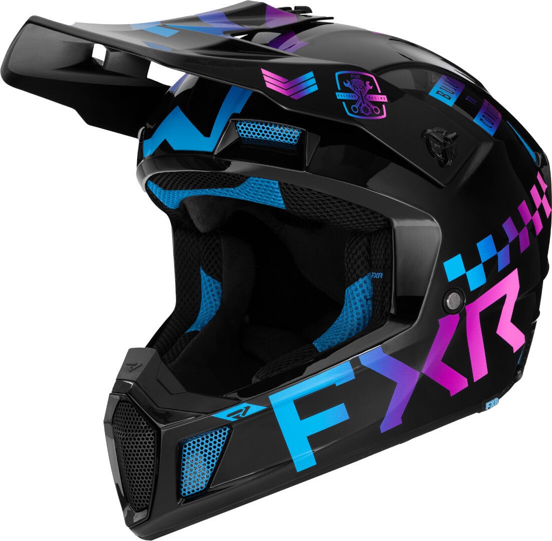FXR Clutch Gladiator 2024 Casco da motocross blu/rosa S (55/56) Figura 1
