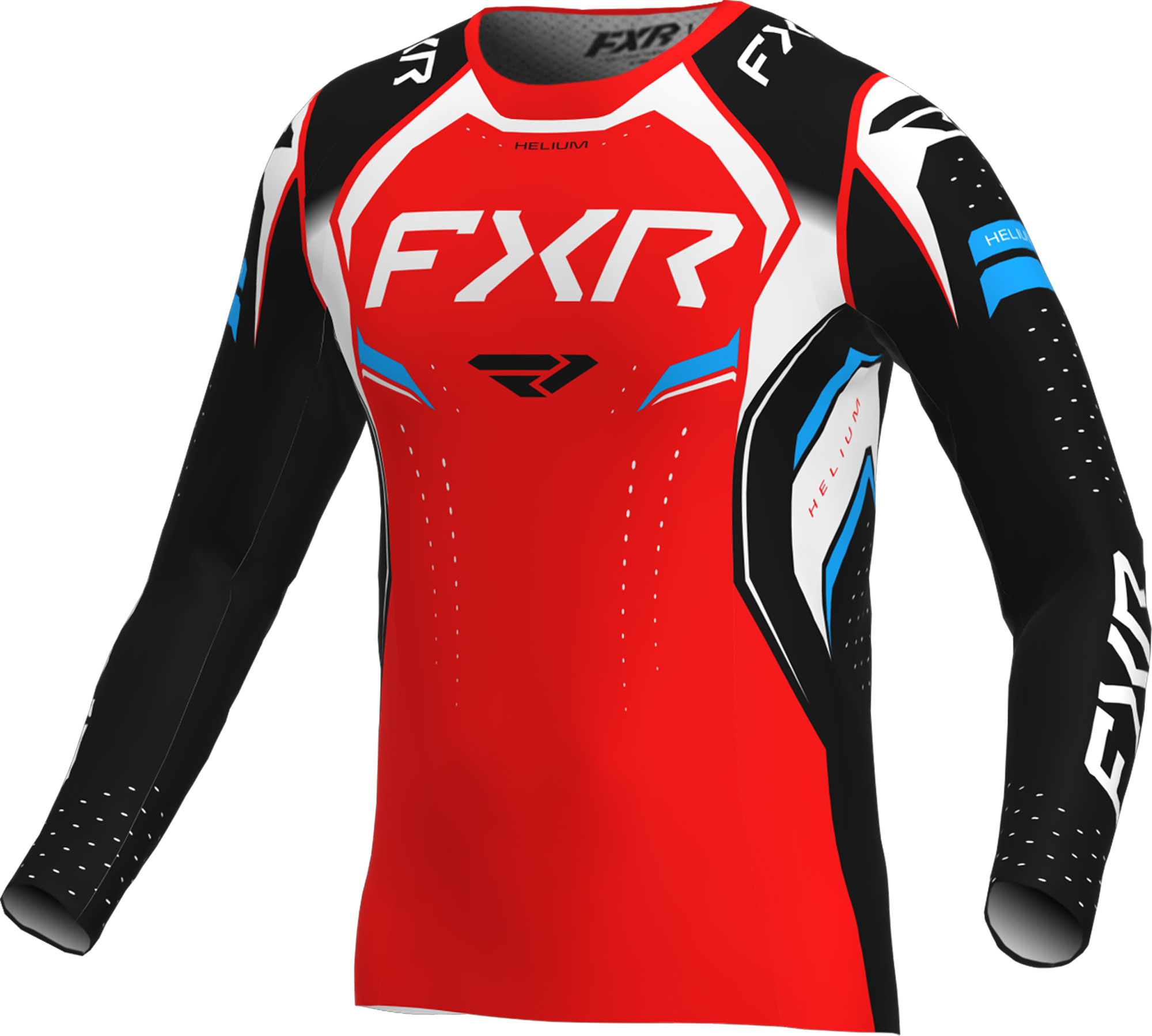 Fxr Men's Red/Black/White Helium Edge Motocross Jersey