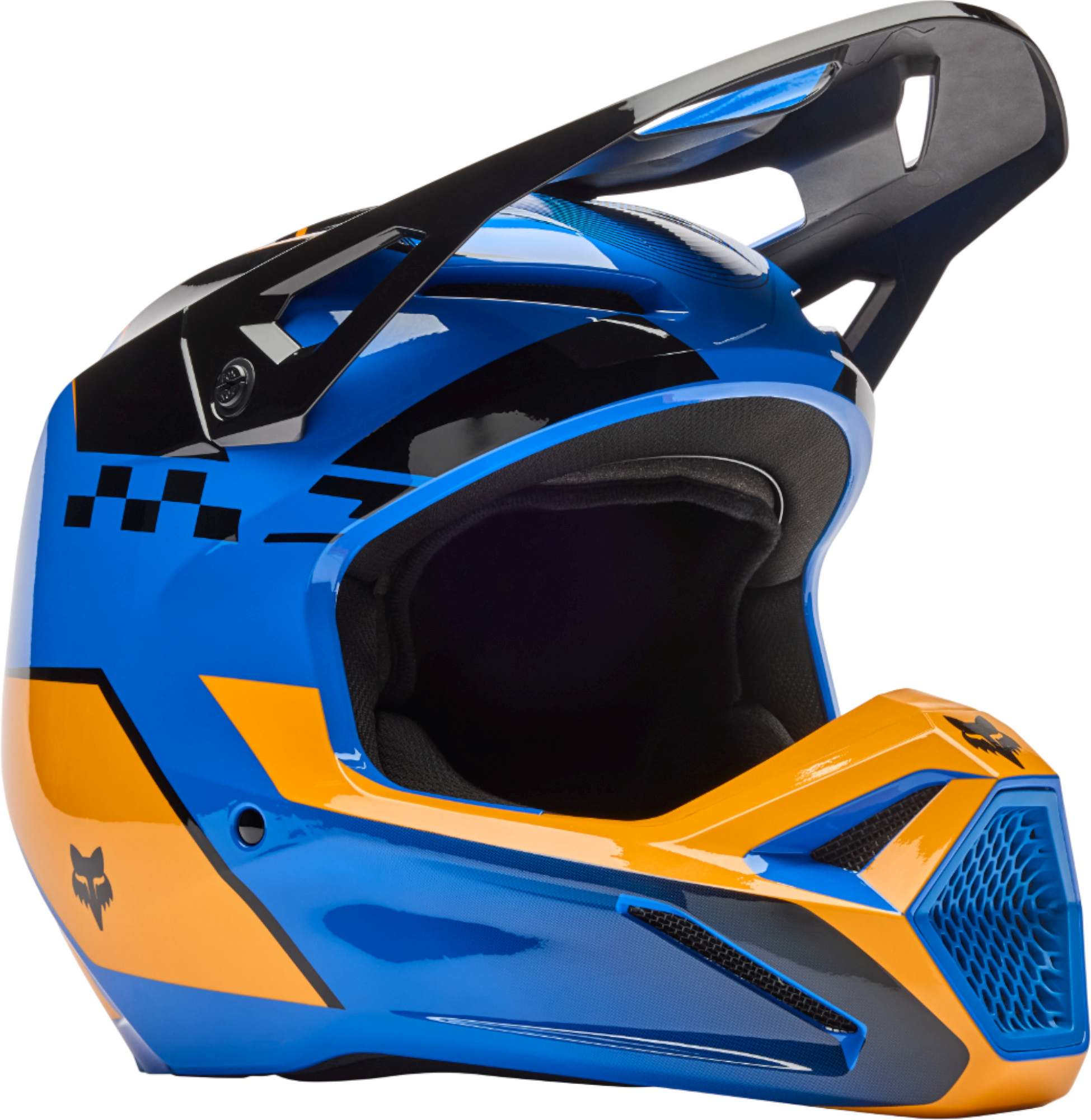 FOX V1 Collect Motorcross helm blauw/oranje M (57/58) Figuur 1