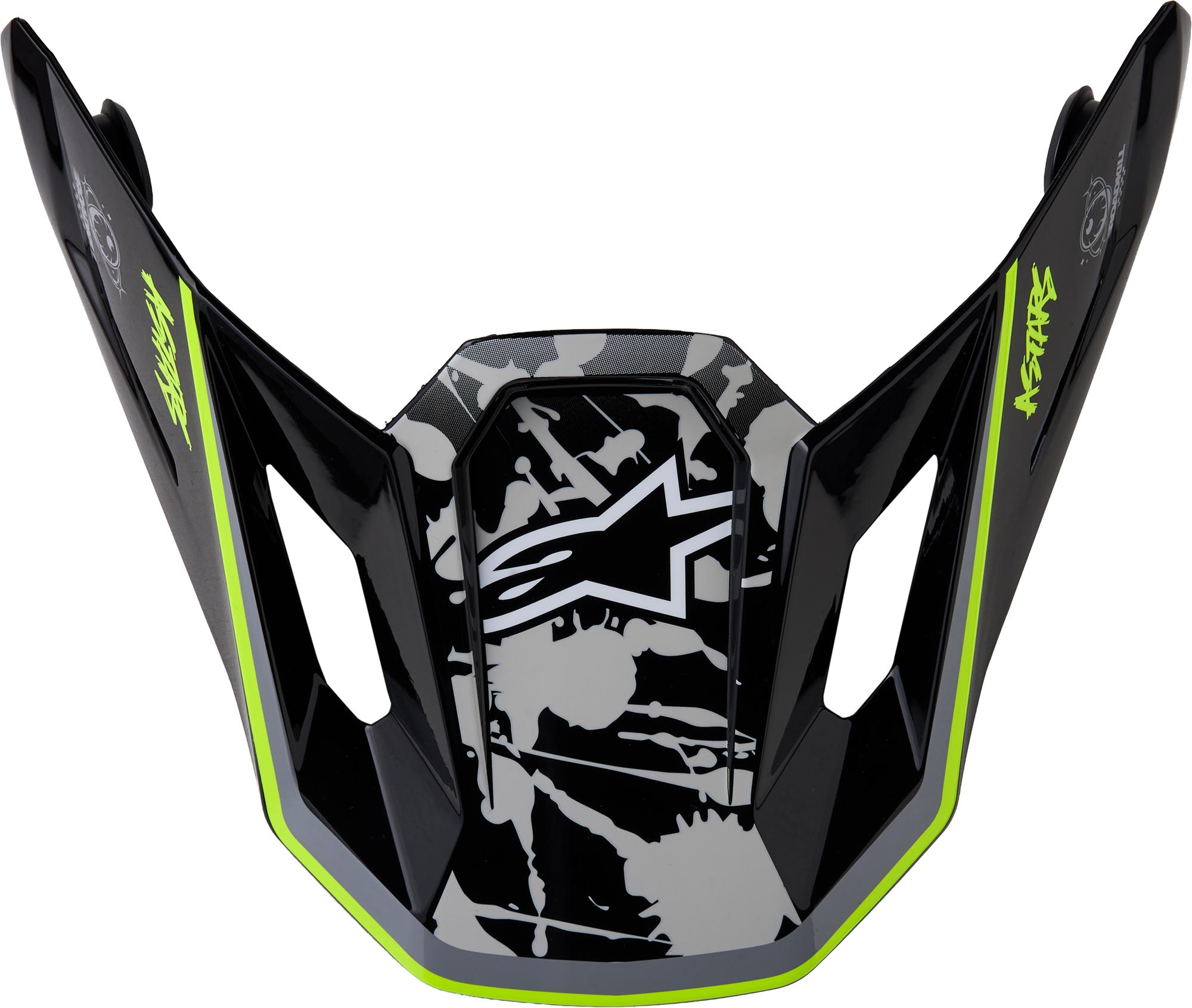 Alpinestars S-M7 Blaster Čeladni vrh črna/siva/rumena Slika 1