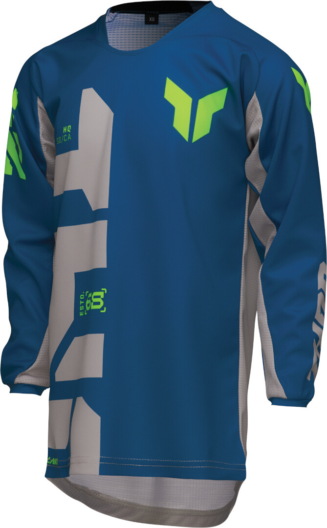 Thor Launchmode Forge Youth Motocross Jersey blue/grey S Figure 1
