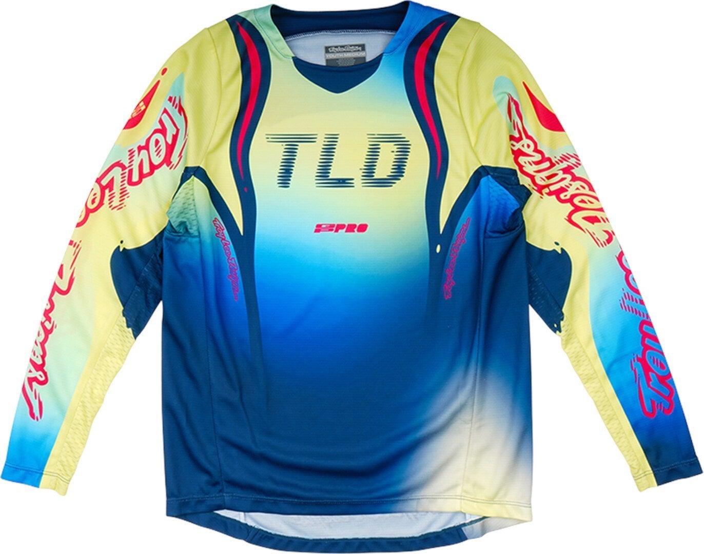 Troy Lee Designs GP Pro Drip Motocross trøje til børn gul/blå S Figur 1