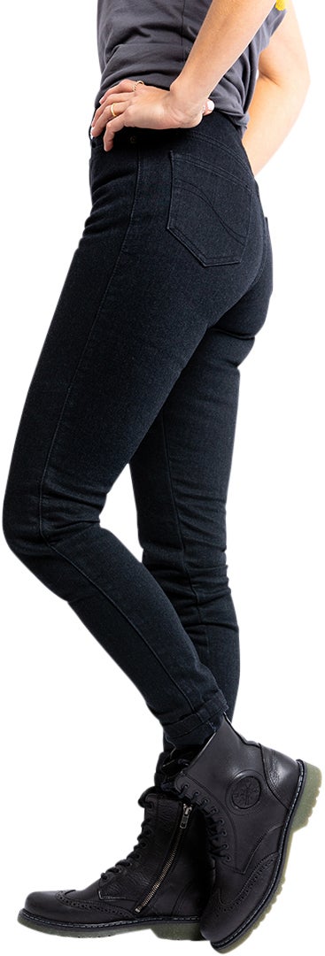John Doe Luna High Mono Damer Motorcykel Jeans Sort vask 26 L30 Figur 7