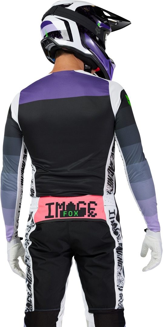 FOX Flexair Grid Tricou de motocross Negru/mov XXL Figura 6
