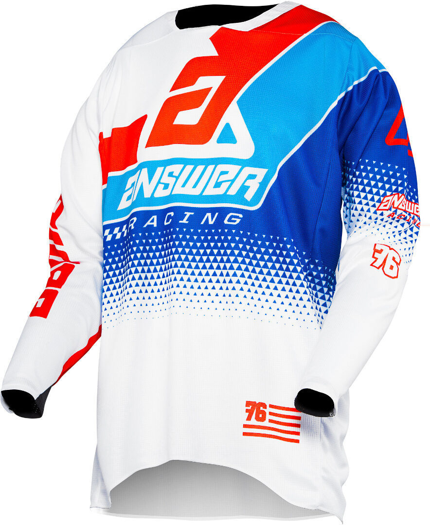 Answer Elite Korza Motorcross Jersey wit/blauw/rood M Figuur 1