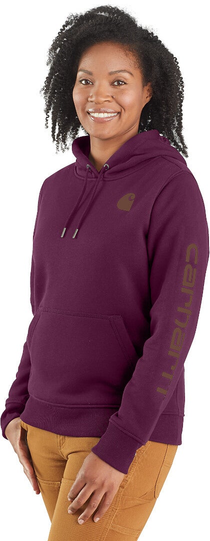 Carhartt Clarksburg Logo レディースパーカー ダークバイオレット M 図3