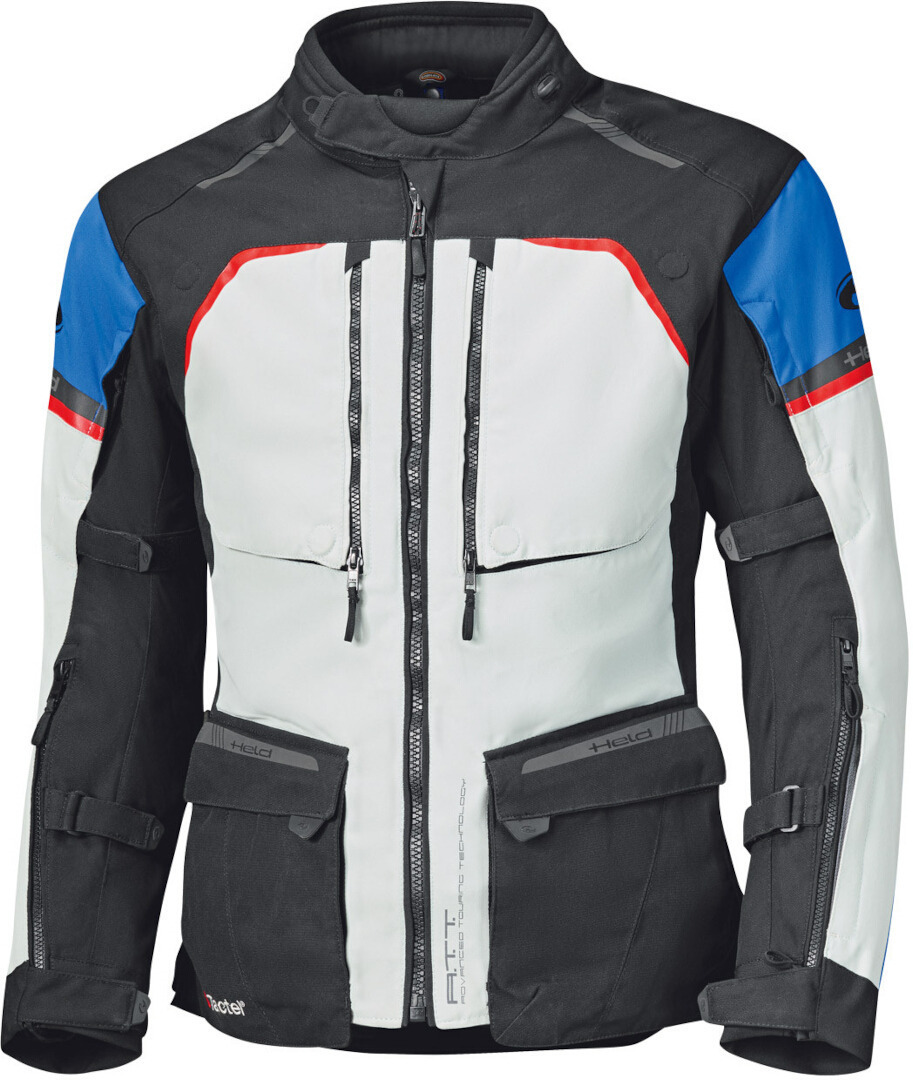 Held Tridale Top waterproof Motocycle Textile Jacket light grey/blue/red L Figure 1