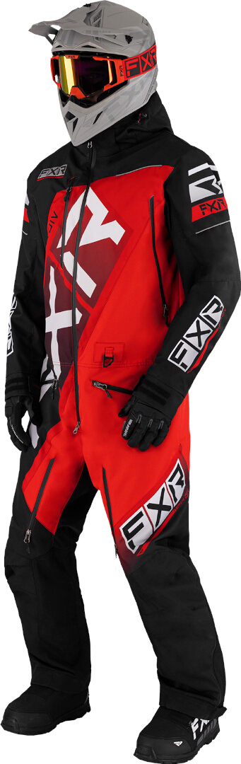 FXR CX Lite 2023 One Piece Snowmobile Suit black/red/white XL Figure 1