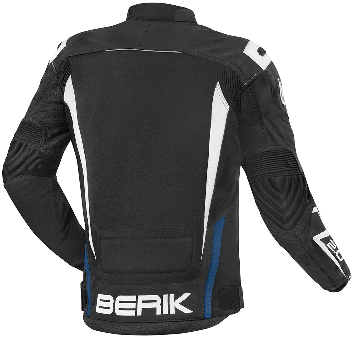 Berik Radic Motorcycle Leather / Textile Jacket black/blue/white 56 Figure 2
