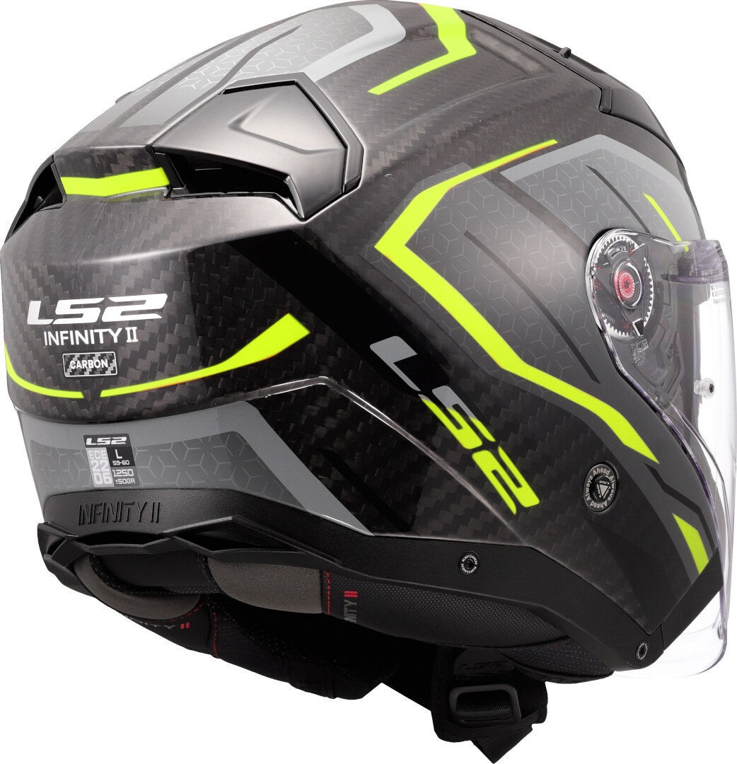 LS2 OF603 Infinity II Carbon Urus Jet Helmet Carbon/Neon Yellow XXL (63/64) Figure 5