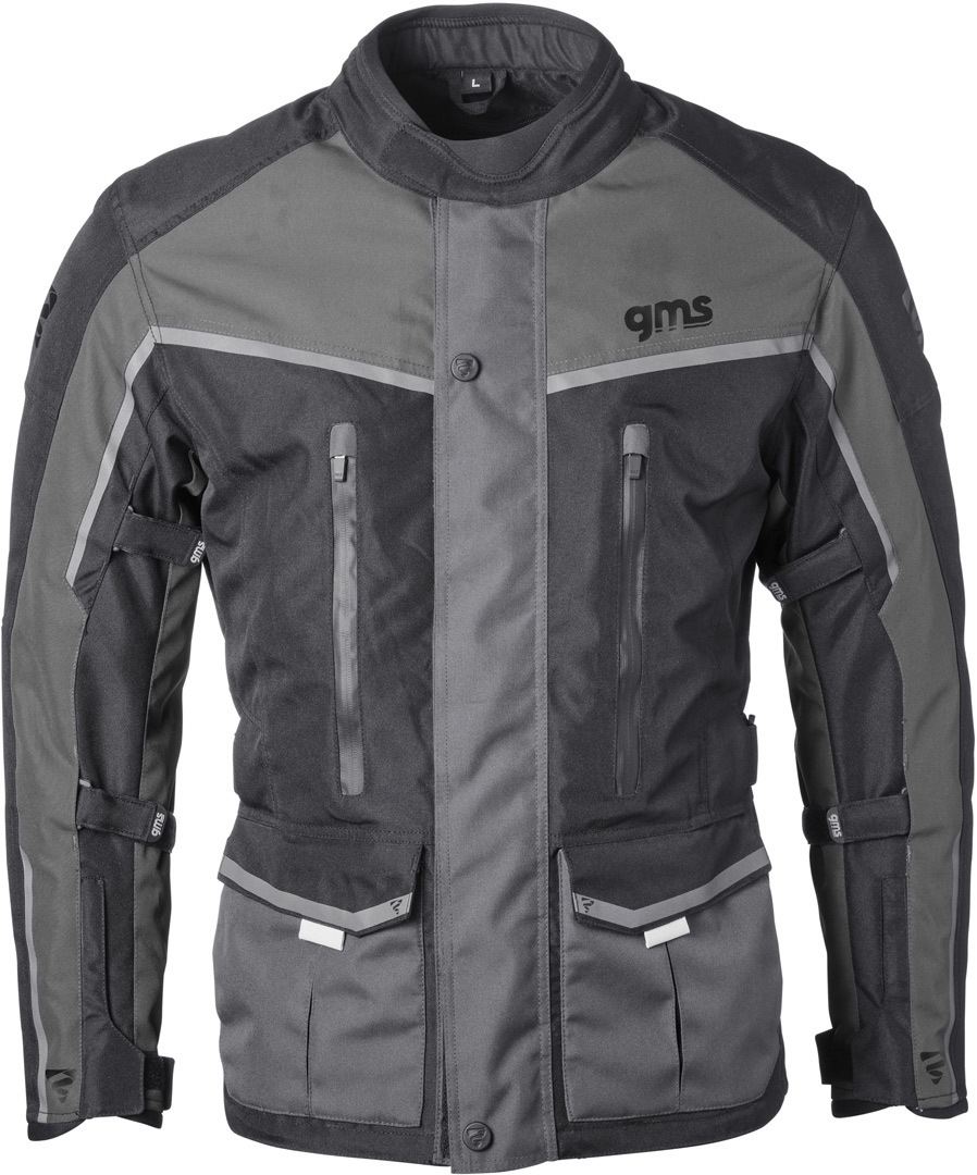 GMS Twister Neo Jachetă textilă impermeabilă pentru motociclete Negru/gri 5XL Figura 1