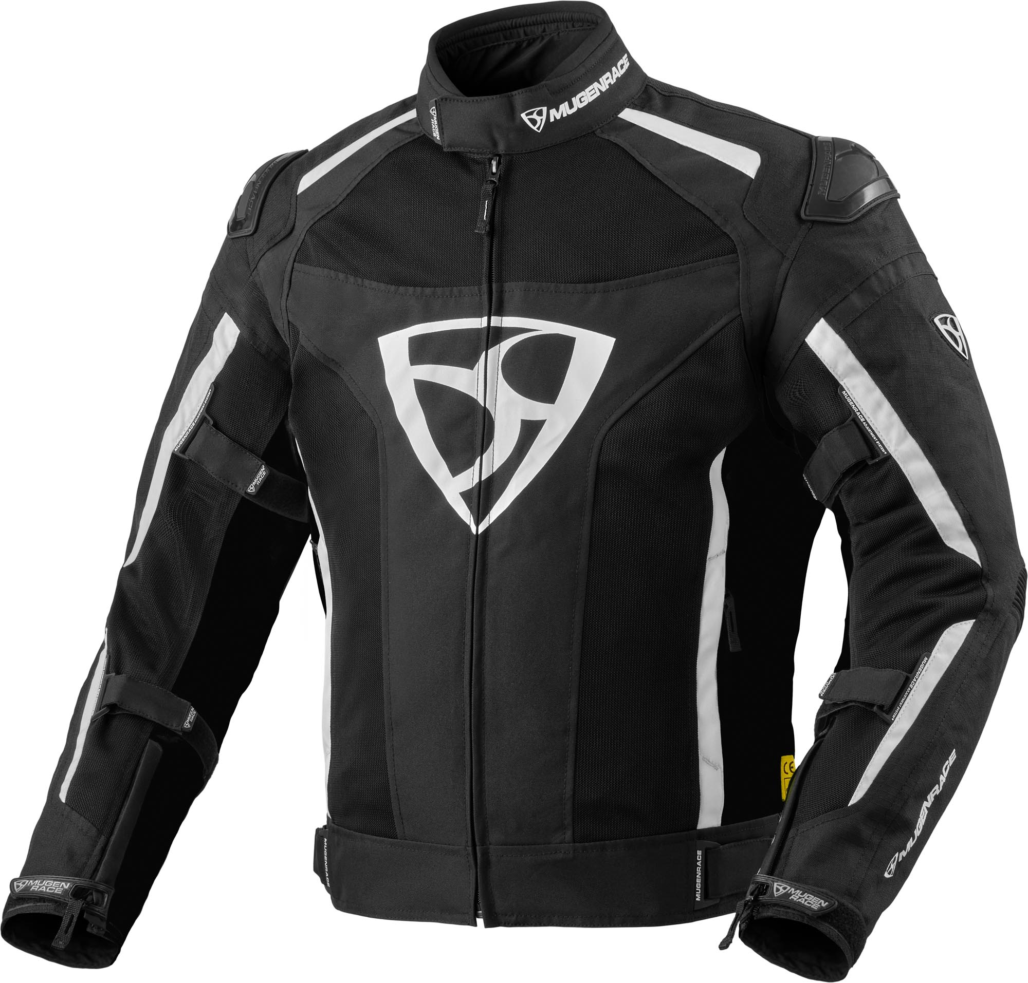 MUGENRACE Diavolo-1 waterproof Motorcycle Textile Jacket black/white M Figure 1