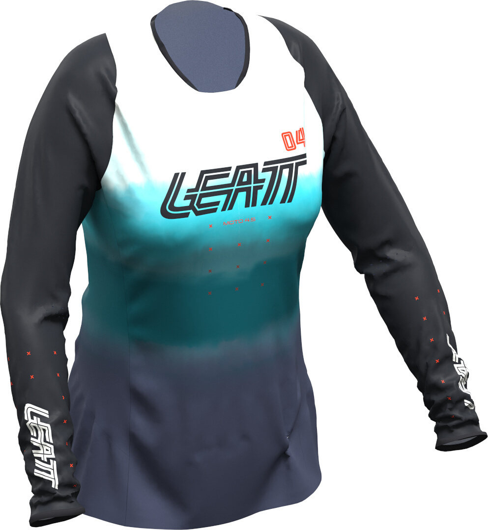 Leatt Moto 4.5 Lite Motocross tröja för damer svart/blått/vitt M Figur 1