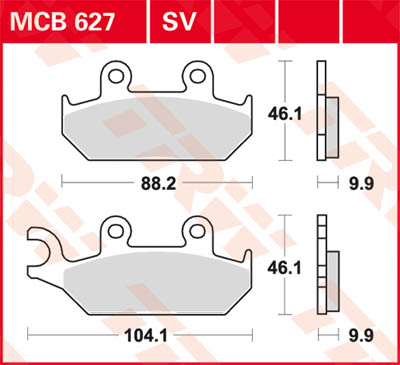 TRW Lucas Bremsbelag MCB627 Figur 1