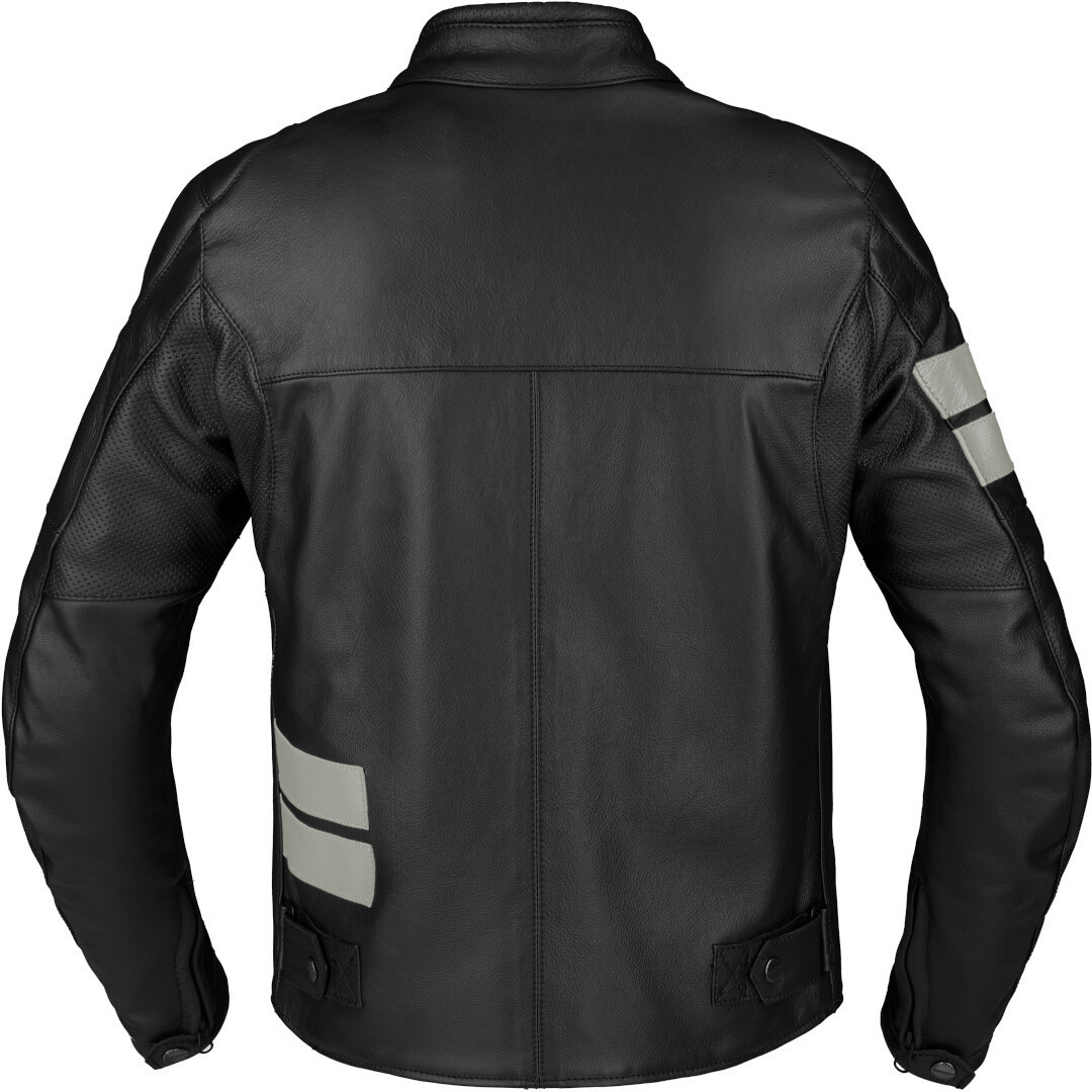 Spidi Roar Motorcycle Leather Jacket Black/Ice 50 Figure 2