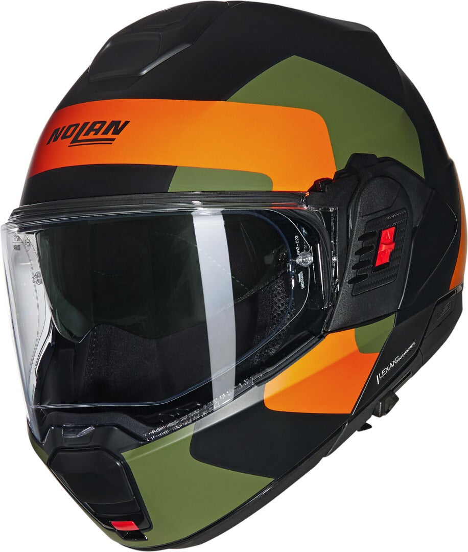 Nolan N120-1 Omocromo N-Com Hjelm sort/grøn/orange L (60) Figur 1