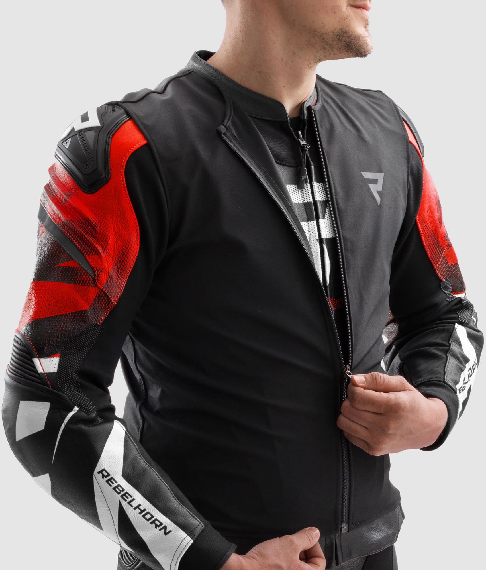 Side view of Rebelhorn Inferno Motorcycle Leather Jacket