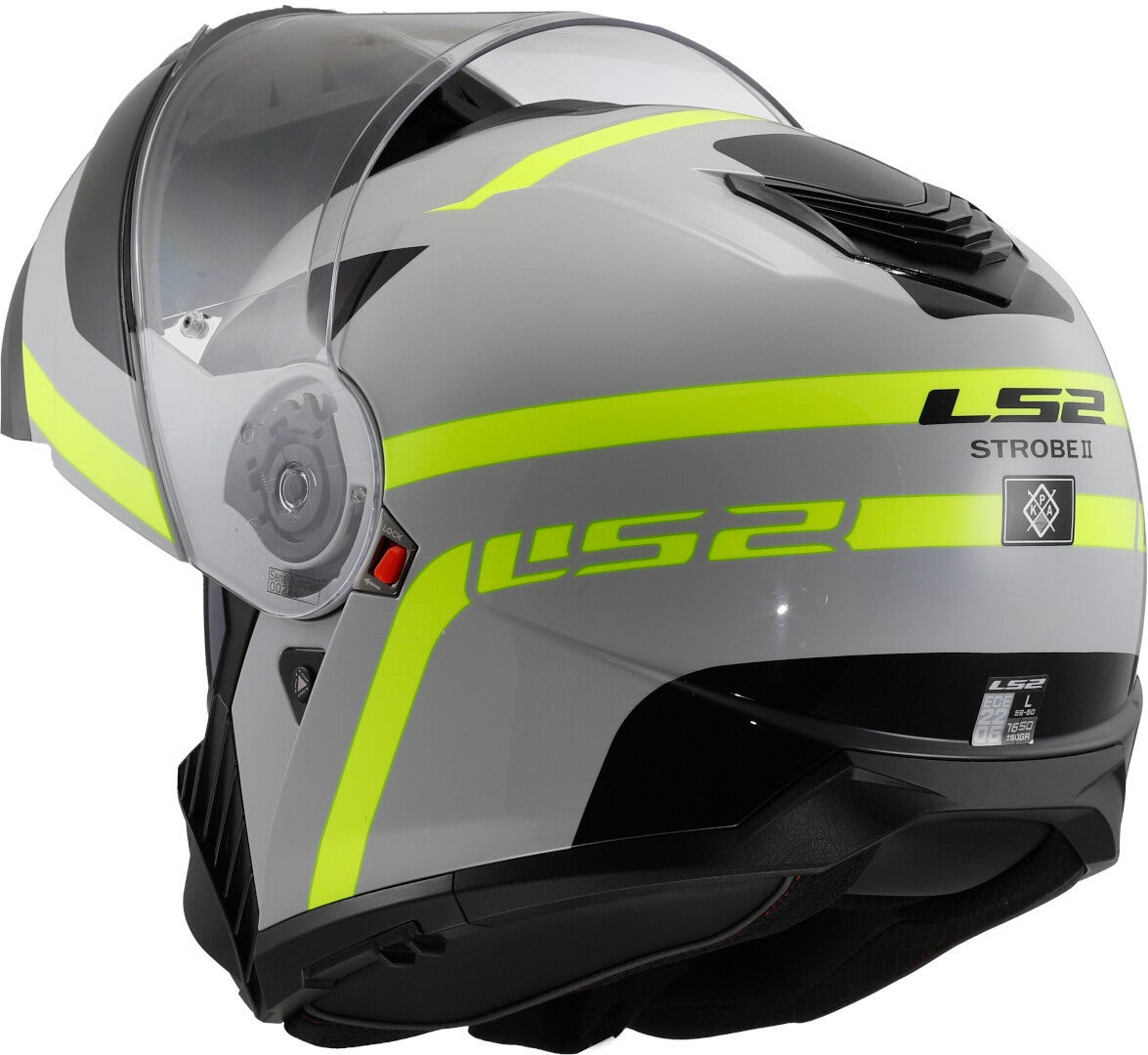 LS2 FF908 Strobe II Autox 頭盔 灰/霓虹黄 男（57/58岁） 图6