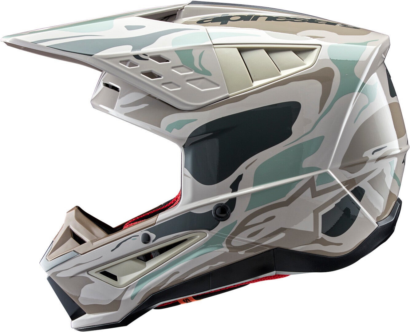 Side view of Alpinestars S-M5 Mineral 2024 Motocross Helmet
