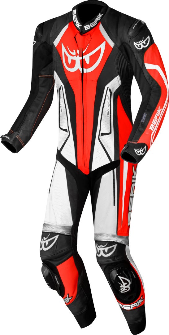 Berik Losail-R perforated Eendelige Kangaroo Motorfiets Lederen Pak zwart/rood/wit 58 Figuur 1