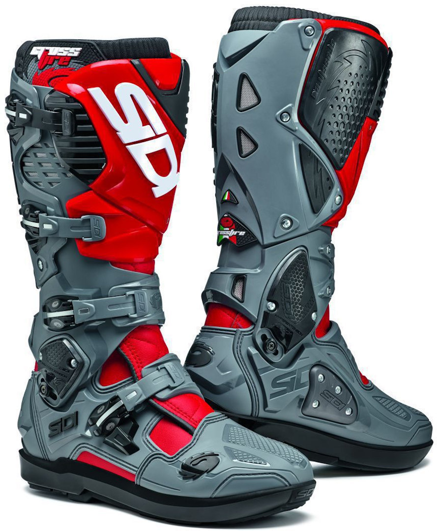 Sidi Crossfire 3 SRS Motocross Boots grey/black/red 47 Figure 1