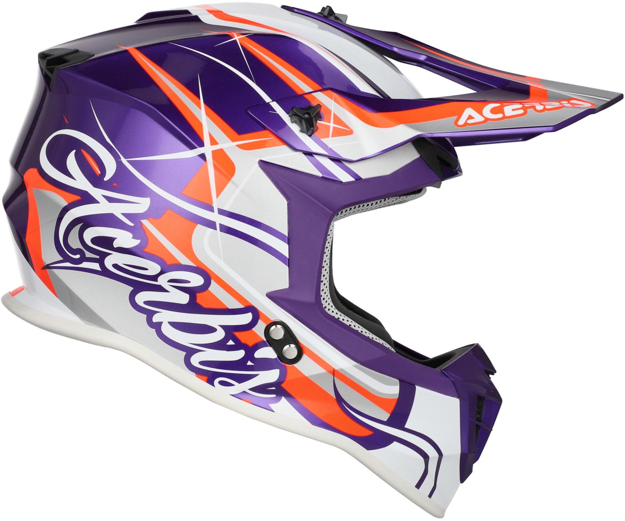Acerbis Linear Graphic 2026 Motocrosshelm paars/wit S (55/56) Figuur 2