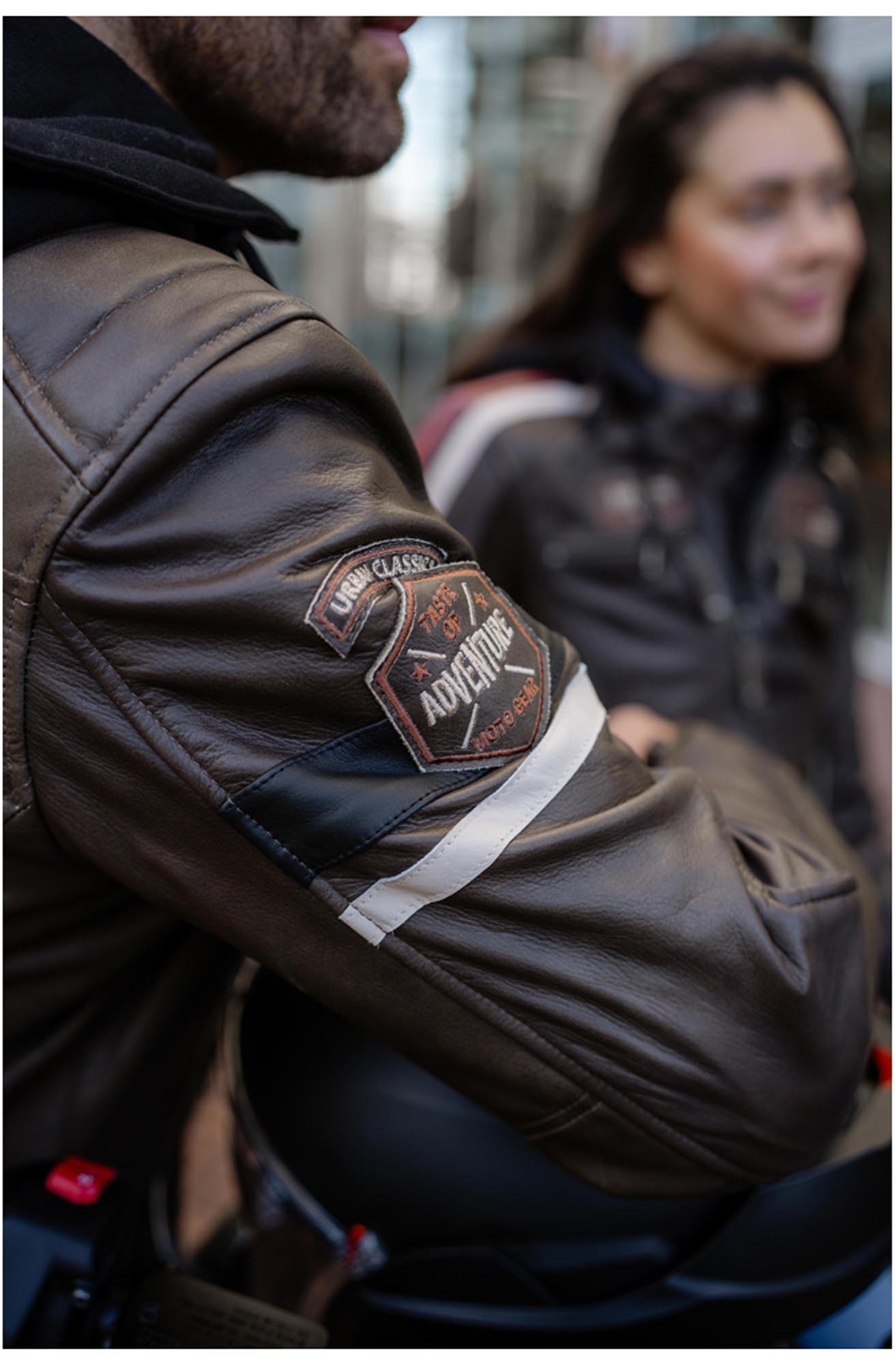 DIFI Detroit 3 Motorrad Lederjacke beige 52 Abbildung 3