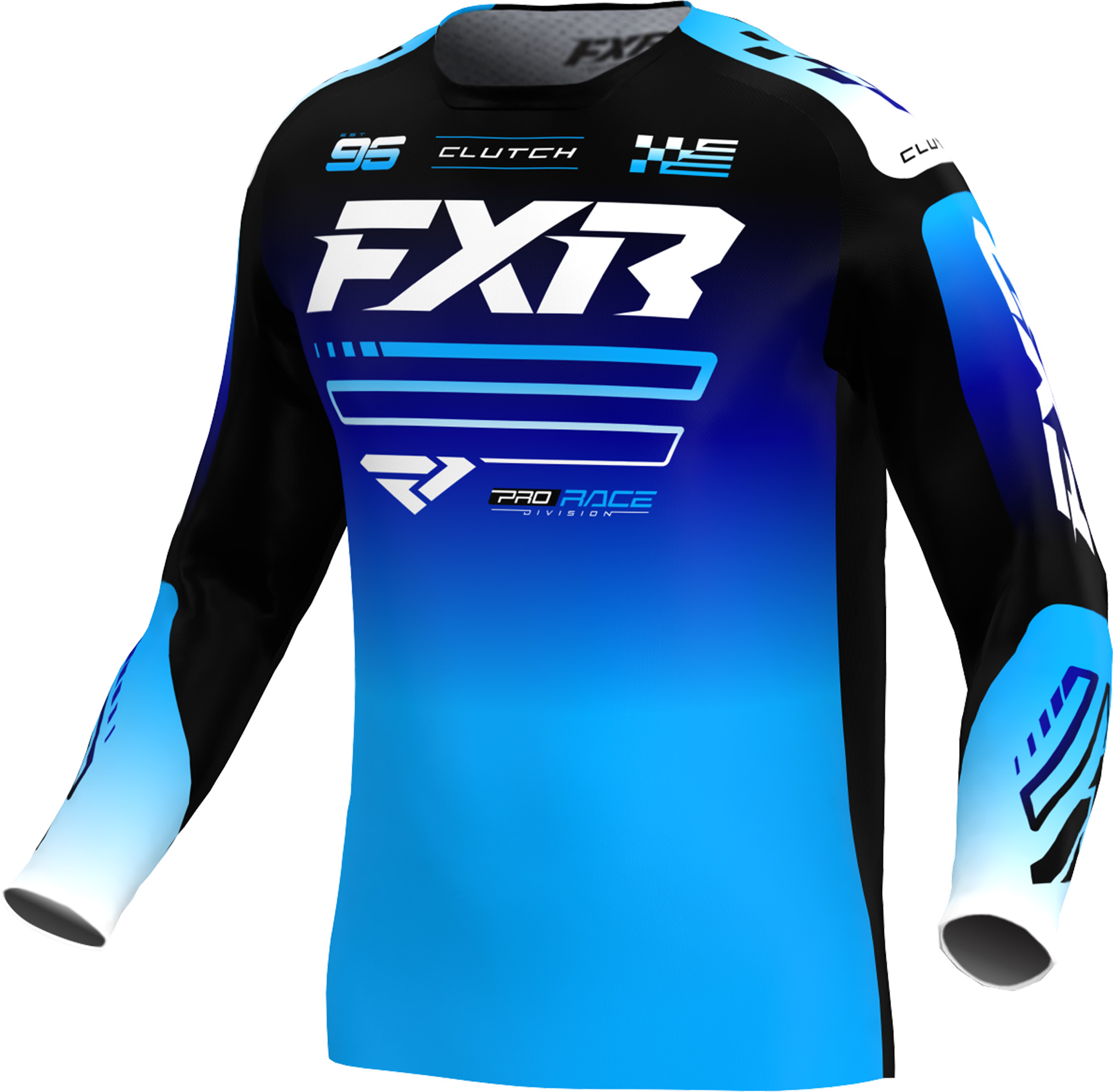 FXR Clutch Motokrosový dres modrá/černá/bílá XL Obrázek 1