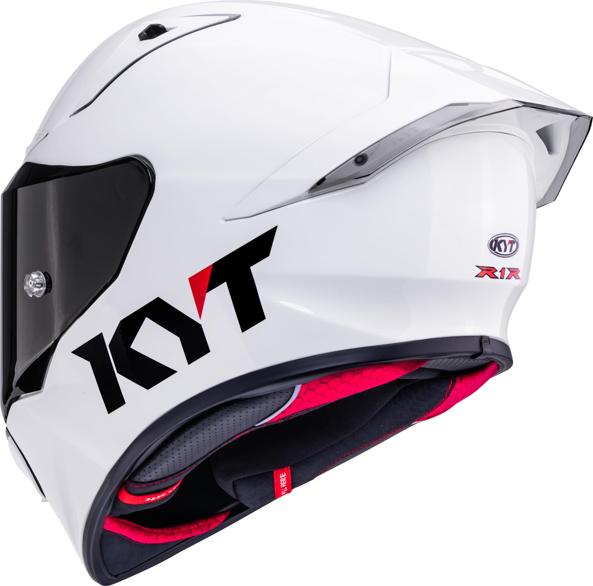 Side view of KYT R1R Plain Helmet