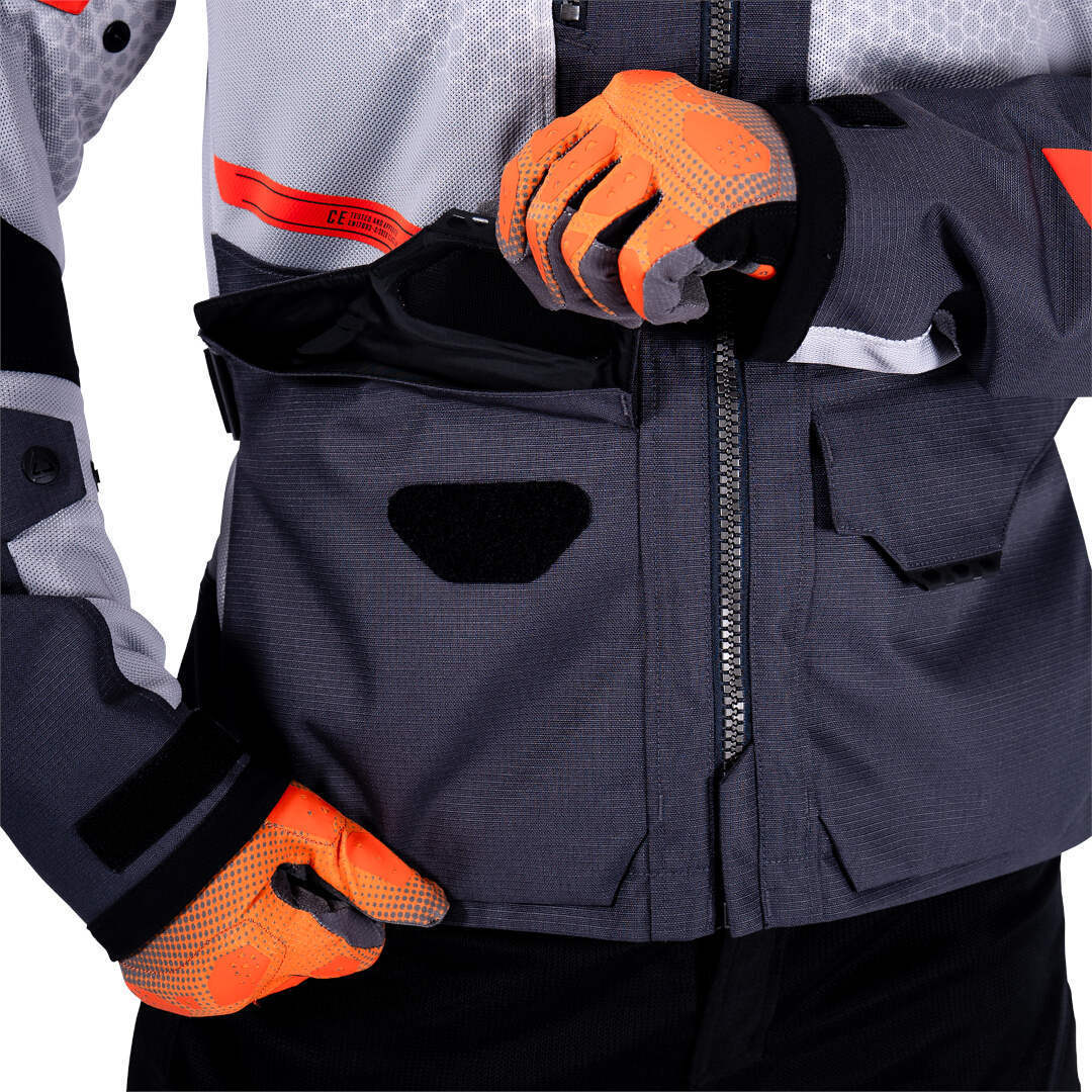 Side view of Leatt ADV Flowtour 5.5 waterproof Motorcycle Textile Jacket