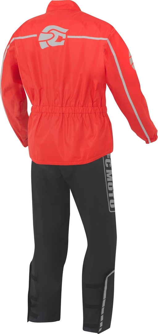 FC-Moto Urban Rain Kit Two Piece Motorcycle Rain Suit black/red 3XL Figure 2