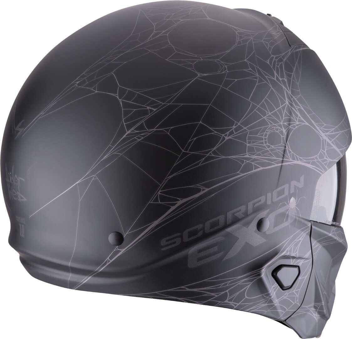 Scorpion EXO Combat II Spiderweb Cască cu reacție Negru mat/argintiu S (55/56) Figura 2