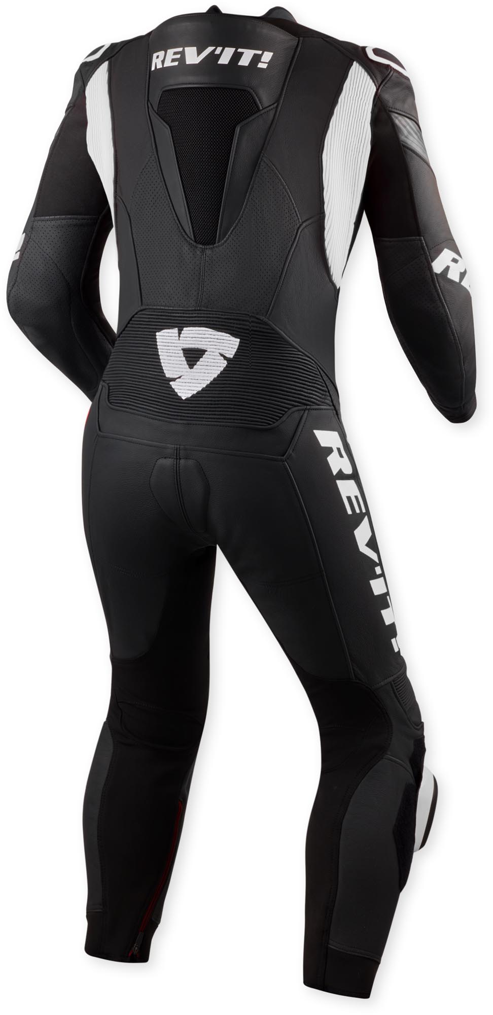 Revit Argon 3 geperforeerd eendelige motorfietsleren pak zwart/wit 52 Figuur 2